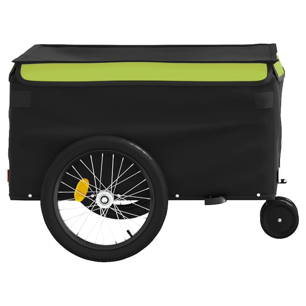 Cykeltrailer Sort og Grøn 30 kg Jern