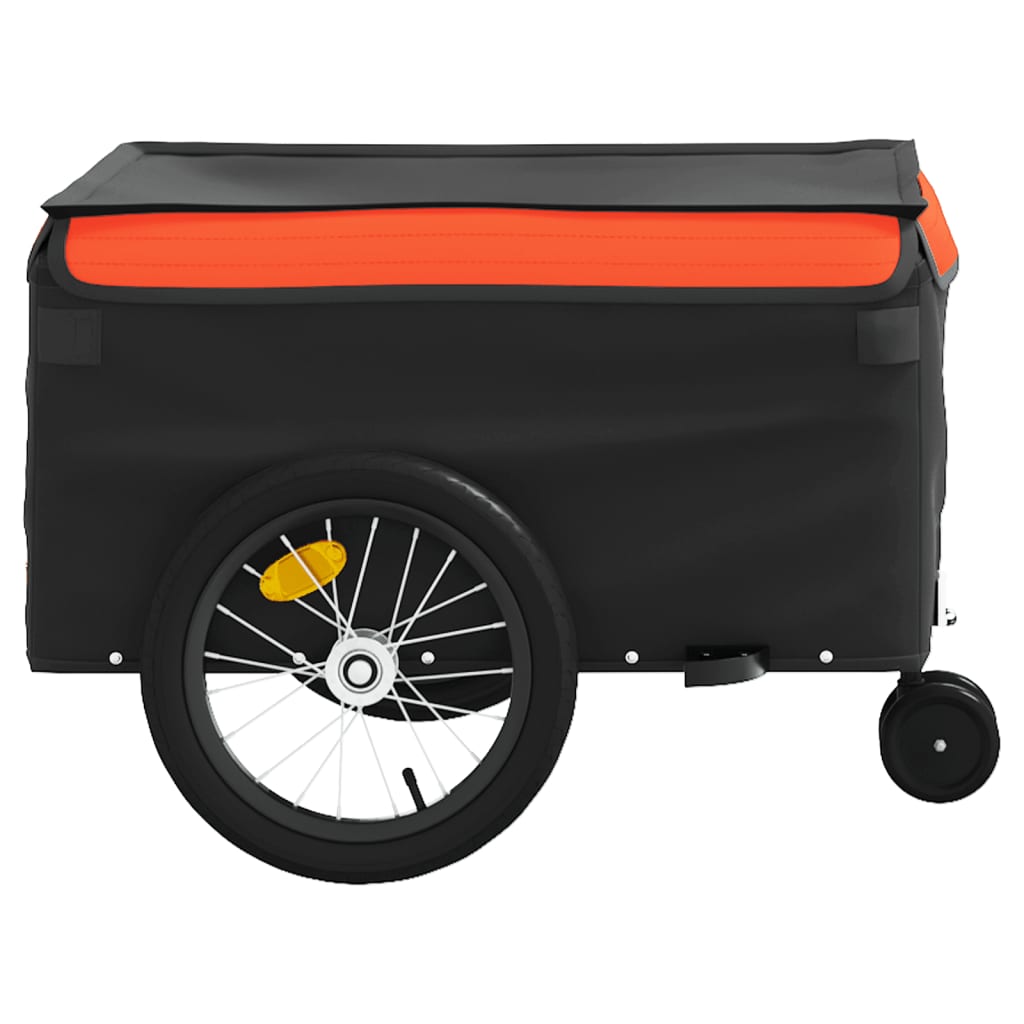 Cykeltrailer Sort og Orange 45 kg Jern