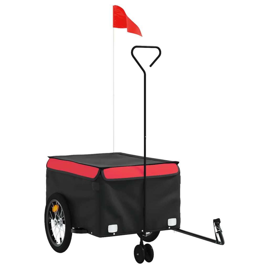 Cykeltrailer Sort og Rød 45 kg Jern