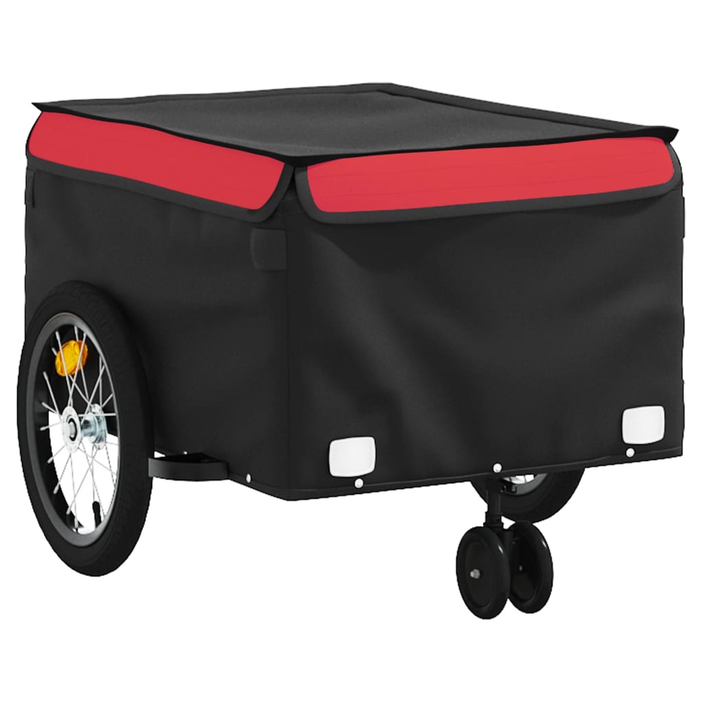 Cykeltrailer Sort og Rød 45 kg Jern