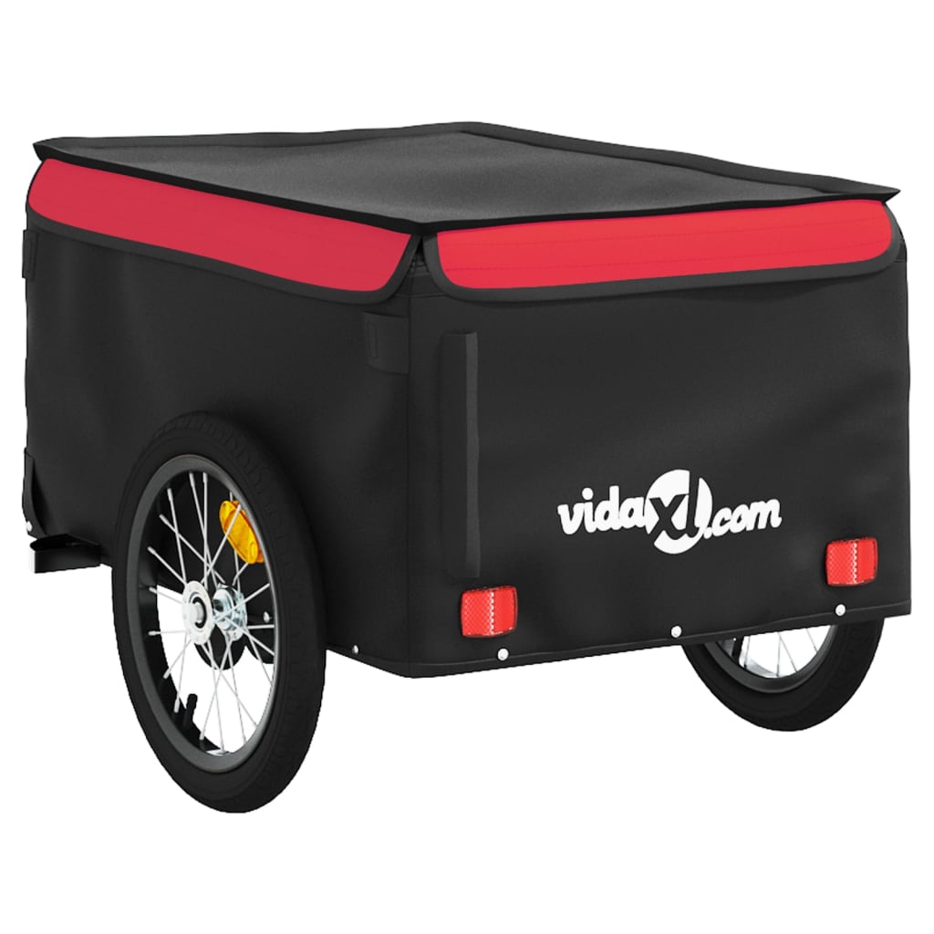 Cykeltrailer Sort og Rød 45 kg Jern