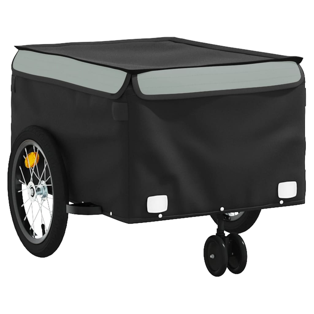 Cykeltrailer Sort og Grå 45 kg Jern