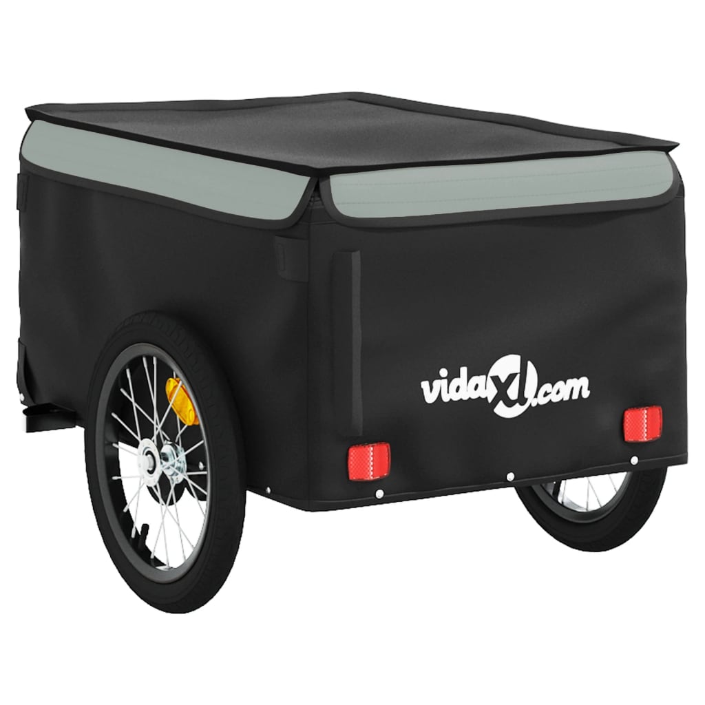 Cykeltrailer Sort og Grå 45 kg Jern