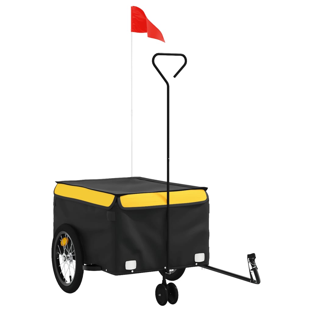 Cykeltrailer Sort og Gul 45 kg Jern