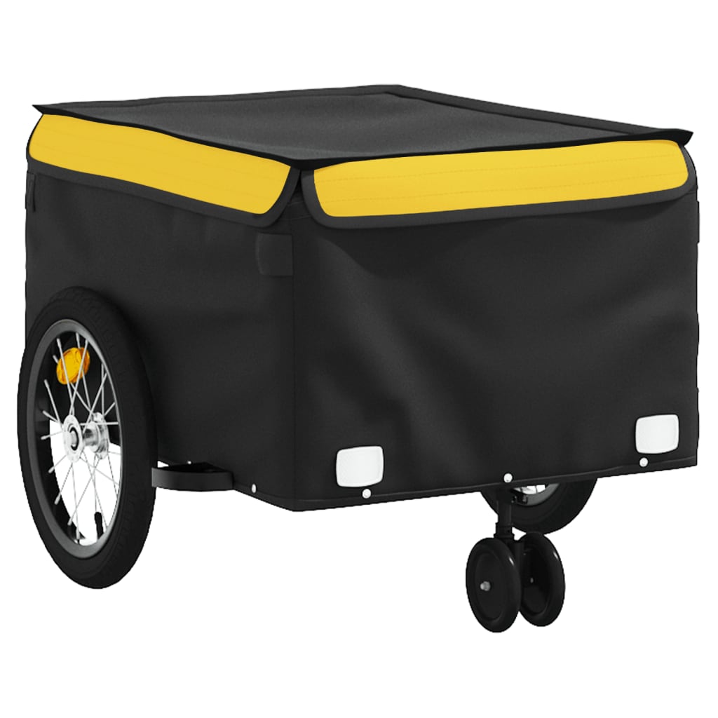 Cykeltrailer Sort og Gul 45 kg Jern
