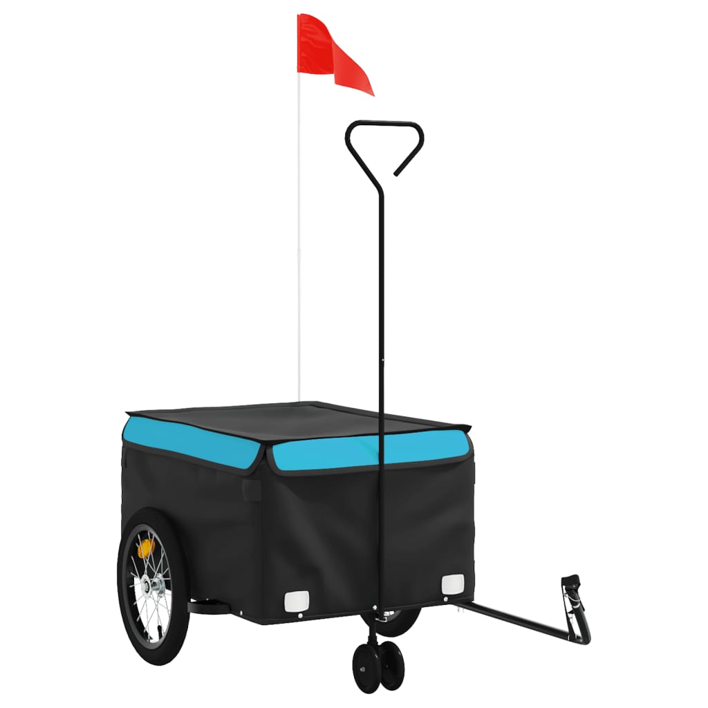 Cykeltrailer Sort og Blå 45 kg Jern
