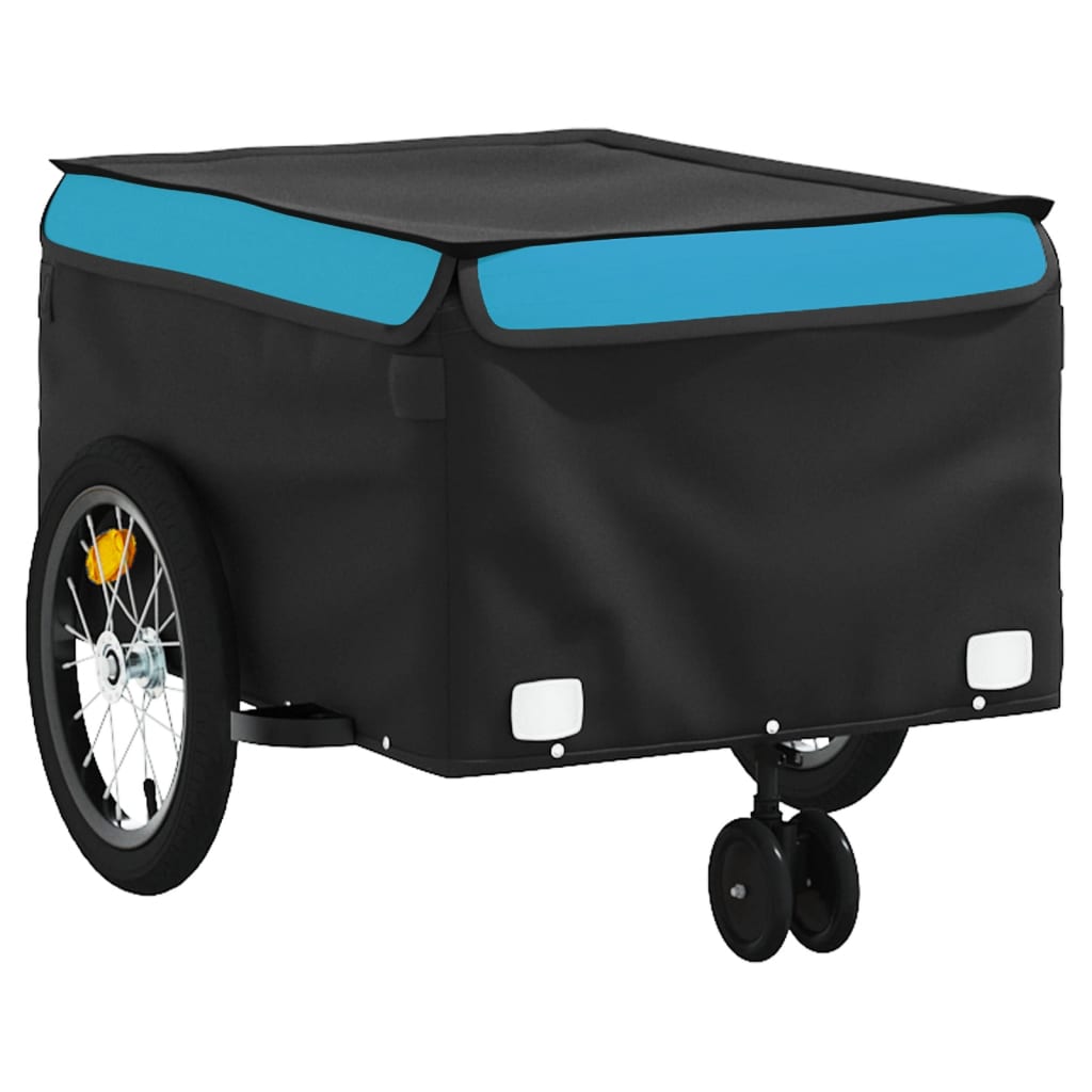 Cykeltrailer Sort og Blå 45 kg Jern