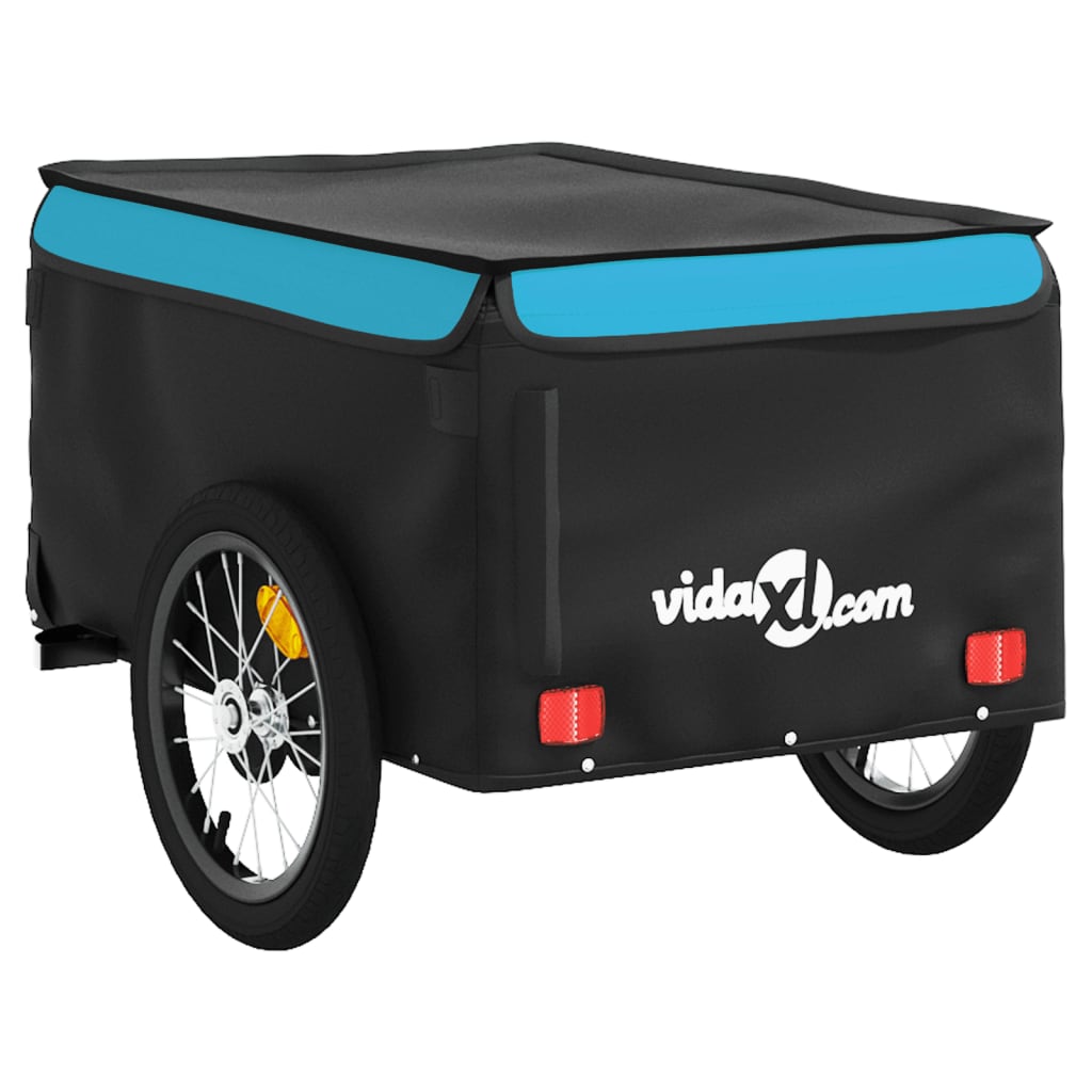 Cykeltrailer Sort og Blå 45 kg Jern