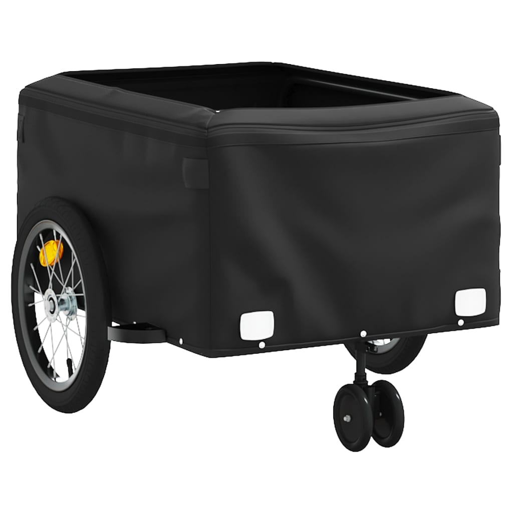 Cykeltrailer Sort og Grøn 45 kg Jern