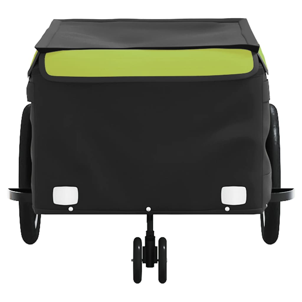 Cykeltrailer Sort og Grøn 45 kg Jern
