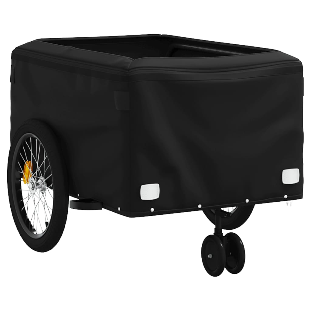 Cykeltrailer Sort og Grøn 45 kg Jern