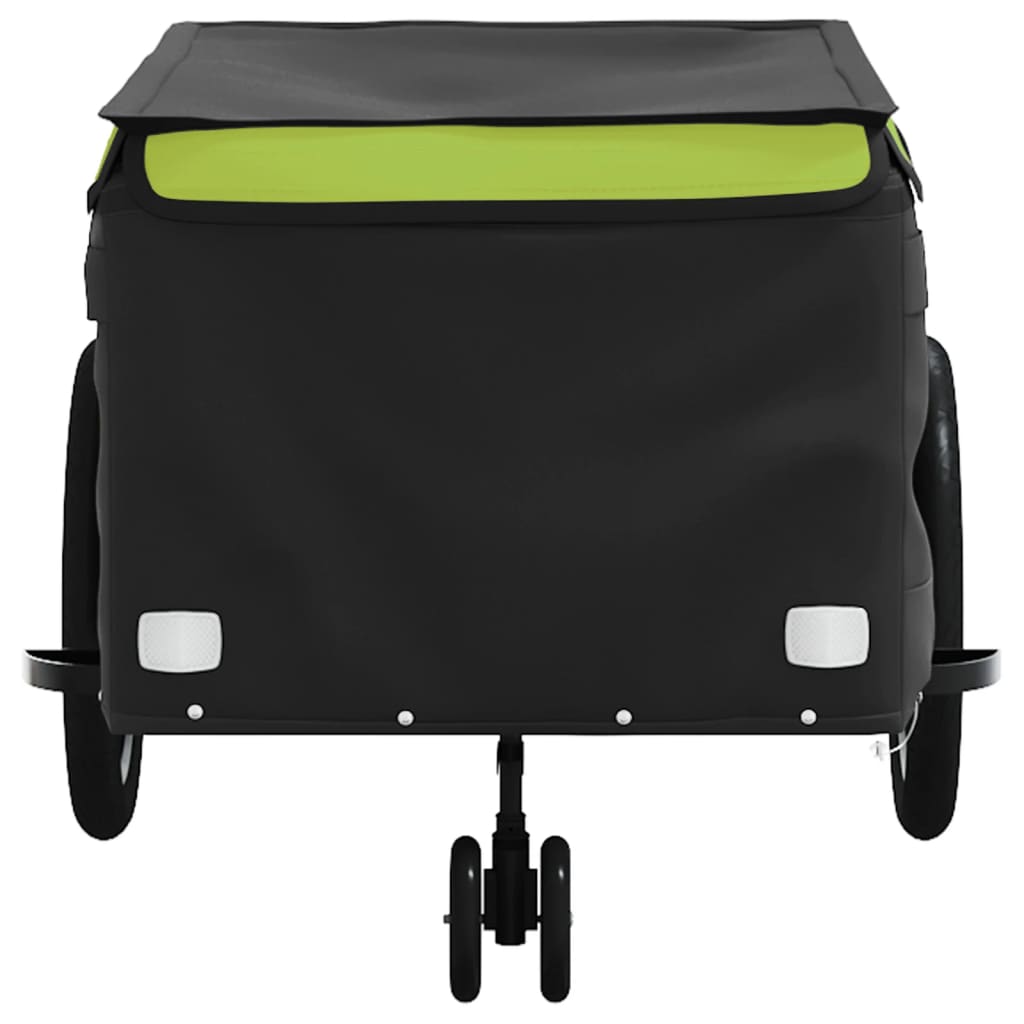 Cykeltrailer Sort og Grøn 45 kg Jern
