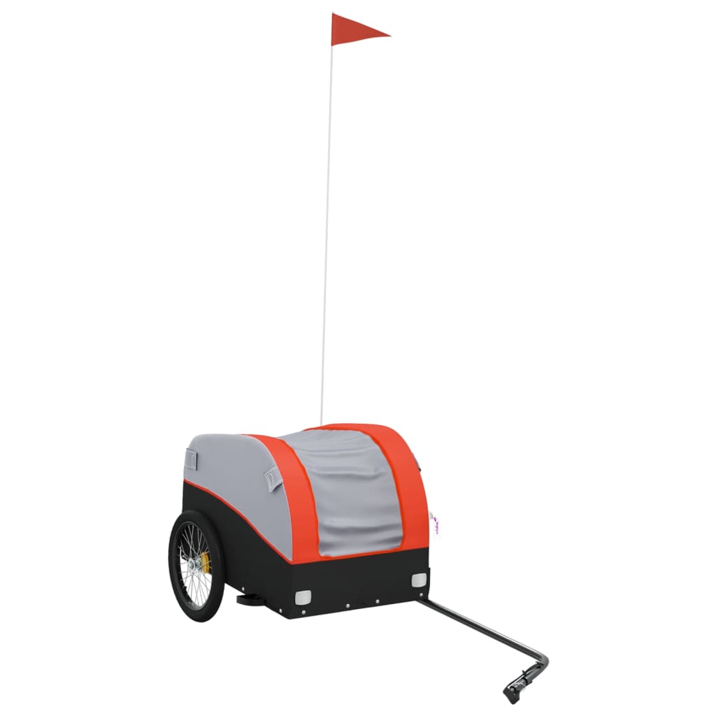 Cykeltrailer Sort og Orange 30 kg Jern