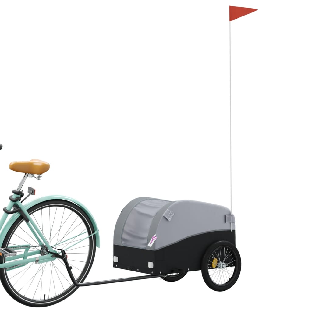 Cykeltrailer Sort og Grå 30 kg Jern