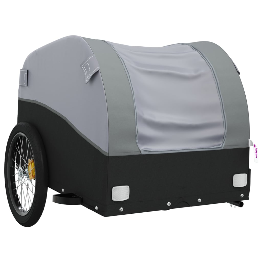 Cykeltrailer Sort og Grå 30 kg Jern