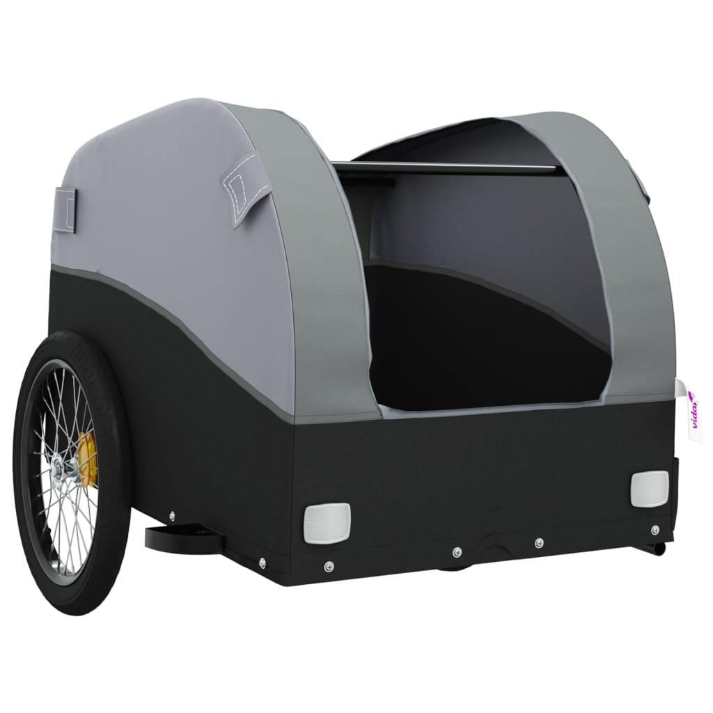 Cykeltrailer Sort og Grå 30 kg Jern