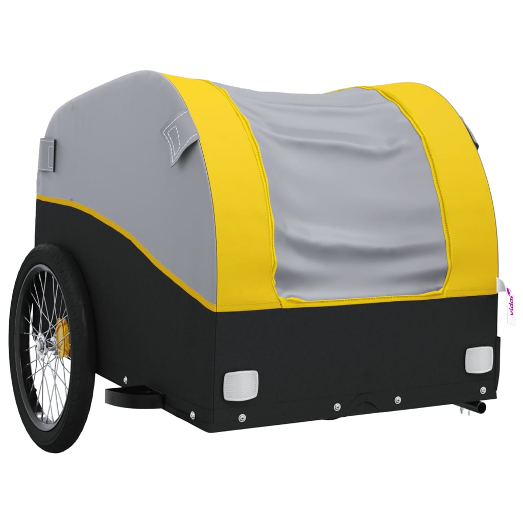 Cykeltrailer Sort og Gul 30 kg Jern