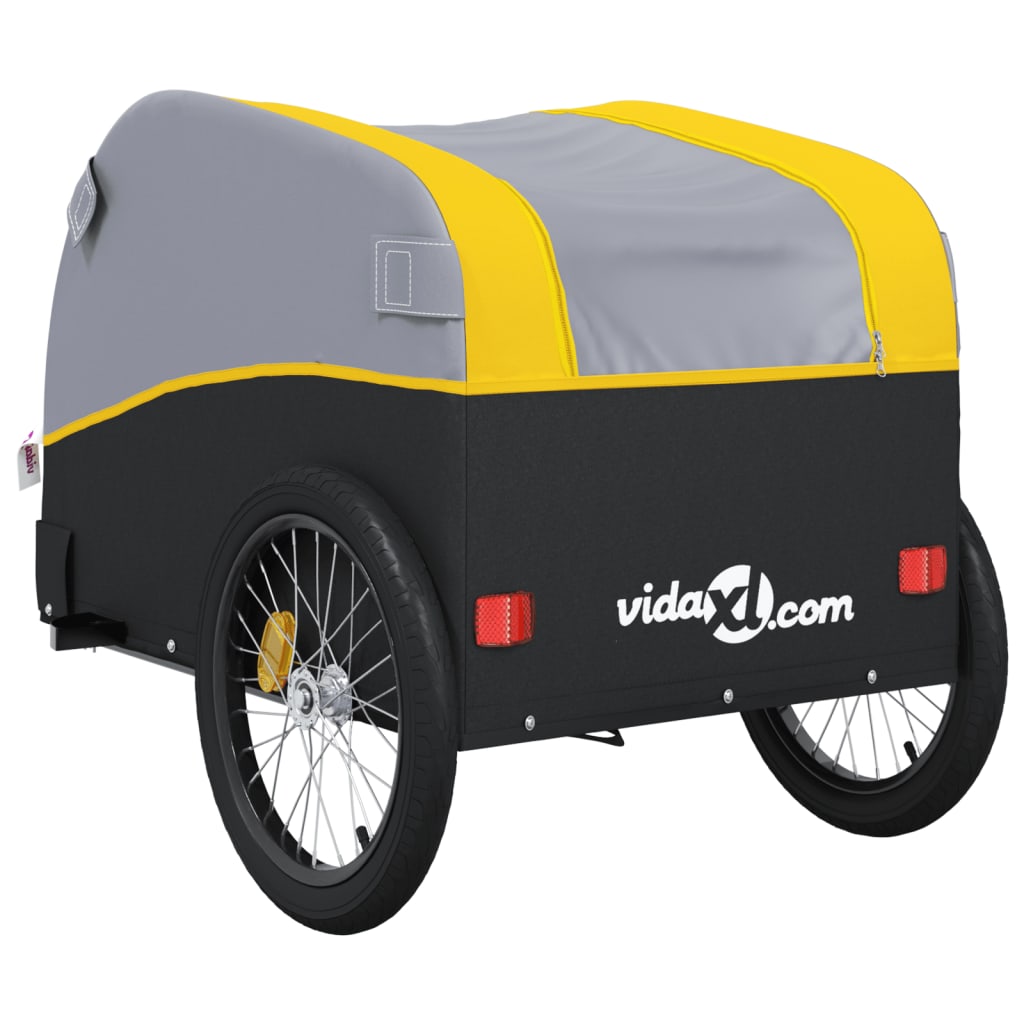 Cykeltrailer Sort og Gul 30 kg Jern