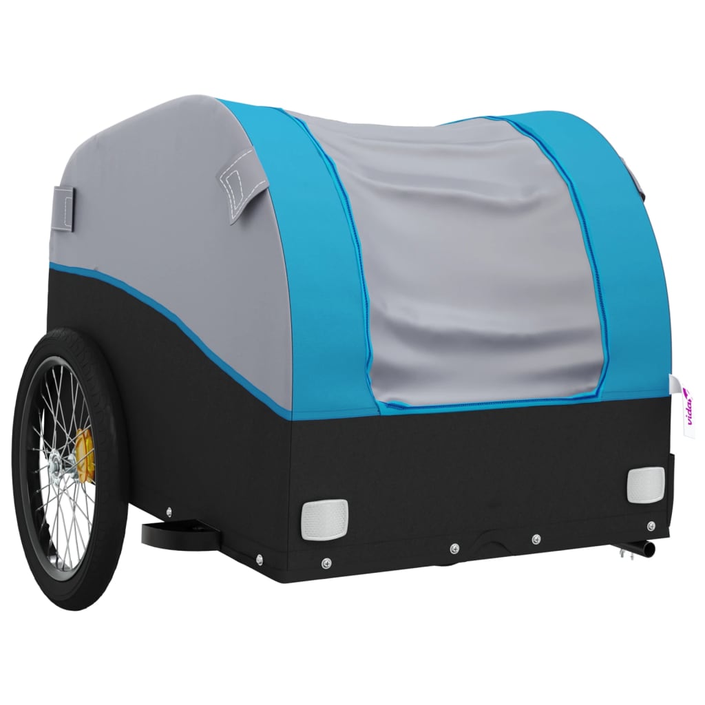 Cykeltrailer Sort og Blå 30 kg Jern