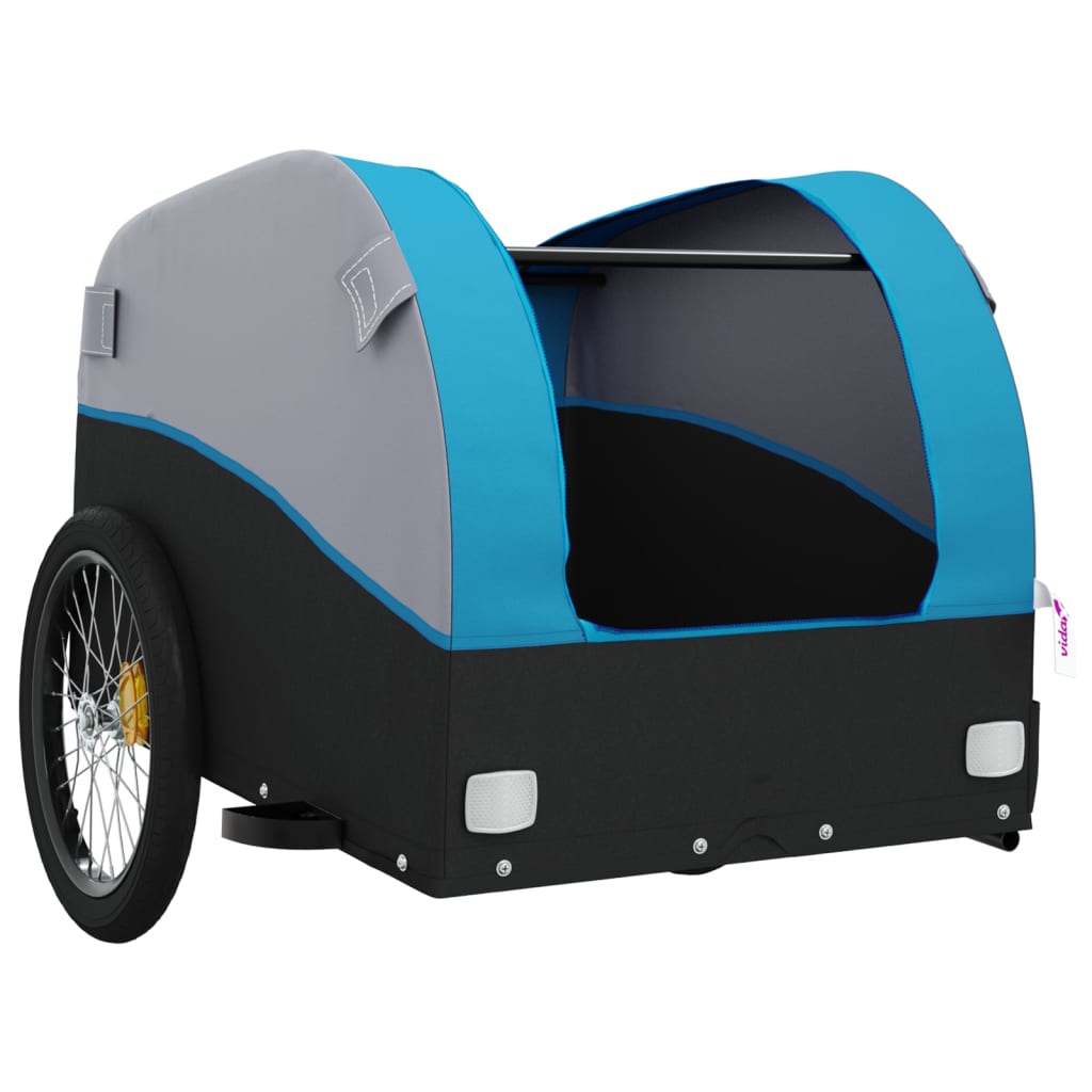 Cykeltrailer Sort og Blå 30 kg Jern