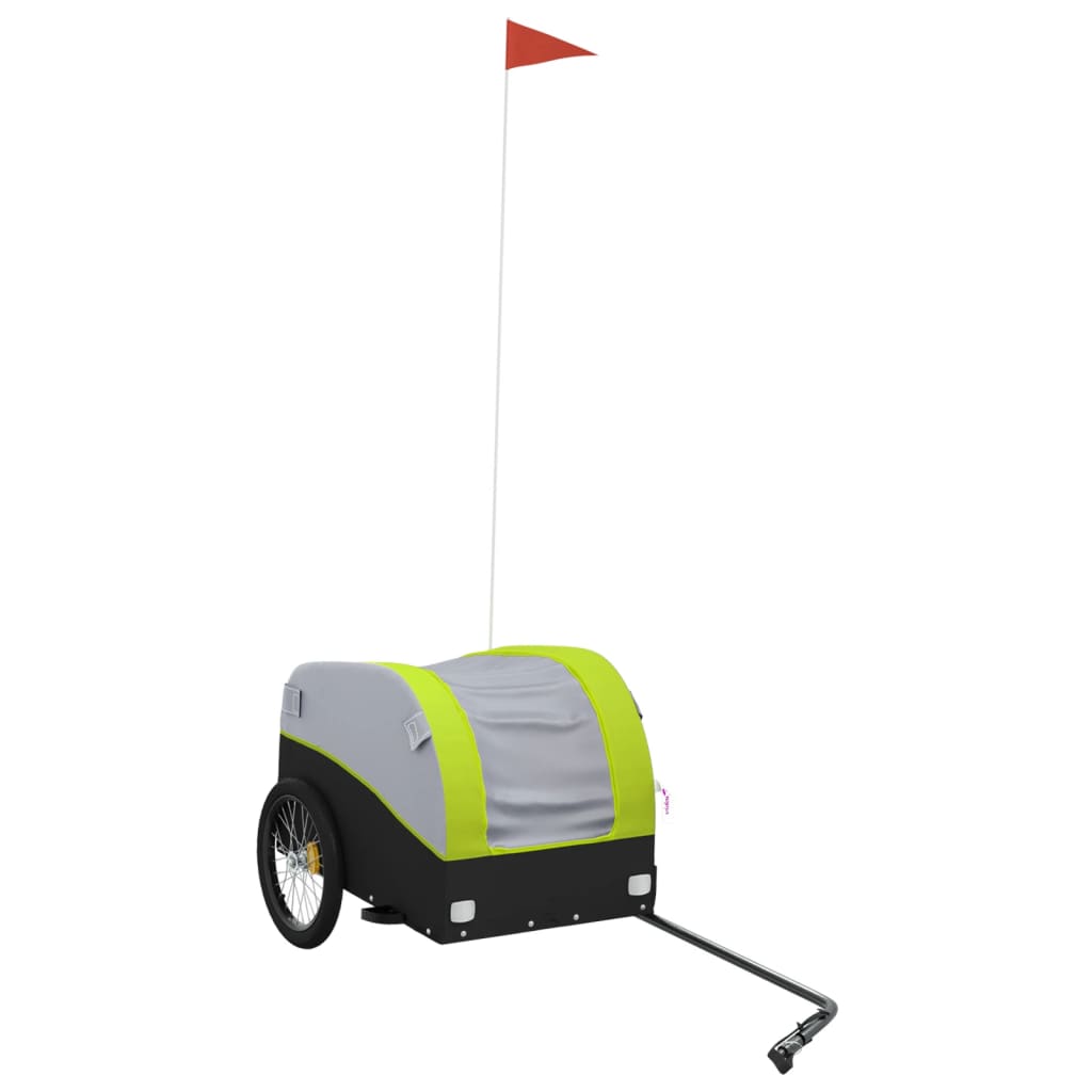Cykeltrailer Sort og Grøn 30 kg Jern