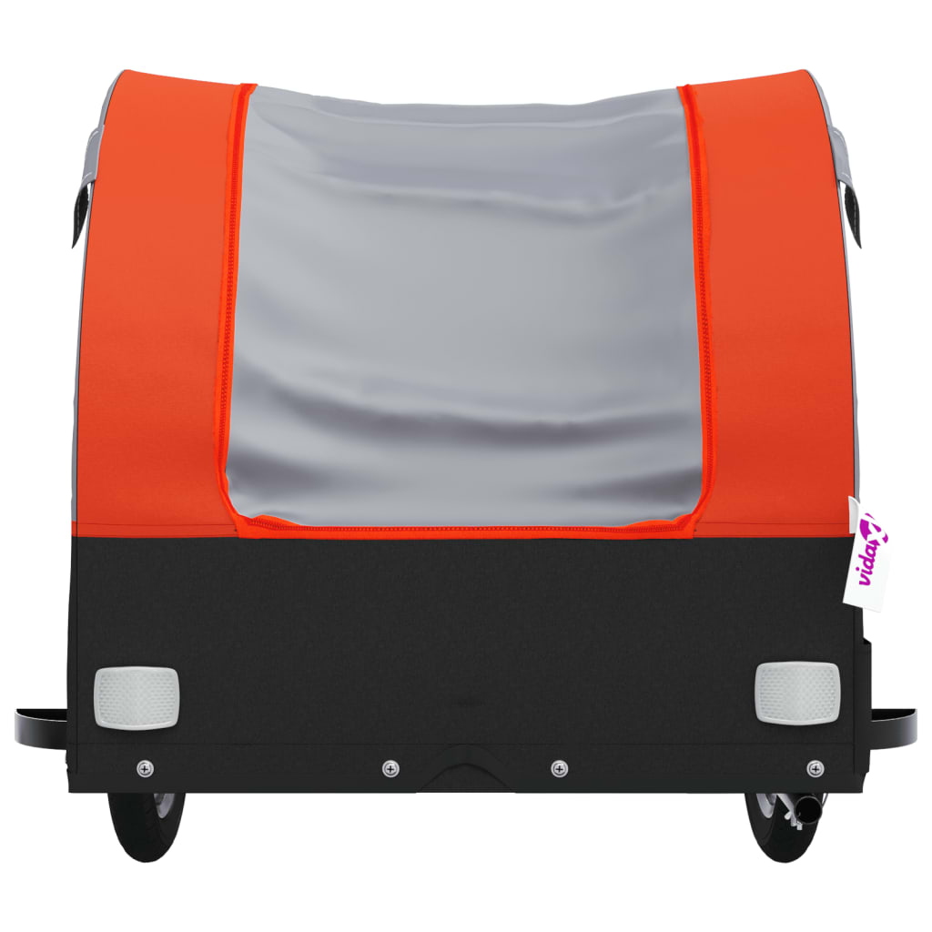 Cykeltrailer Sort og Orange 45 kg Jern