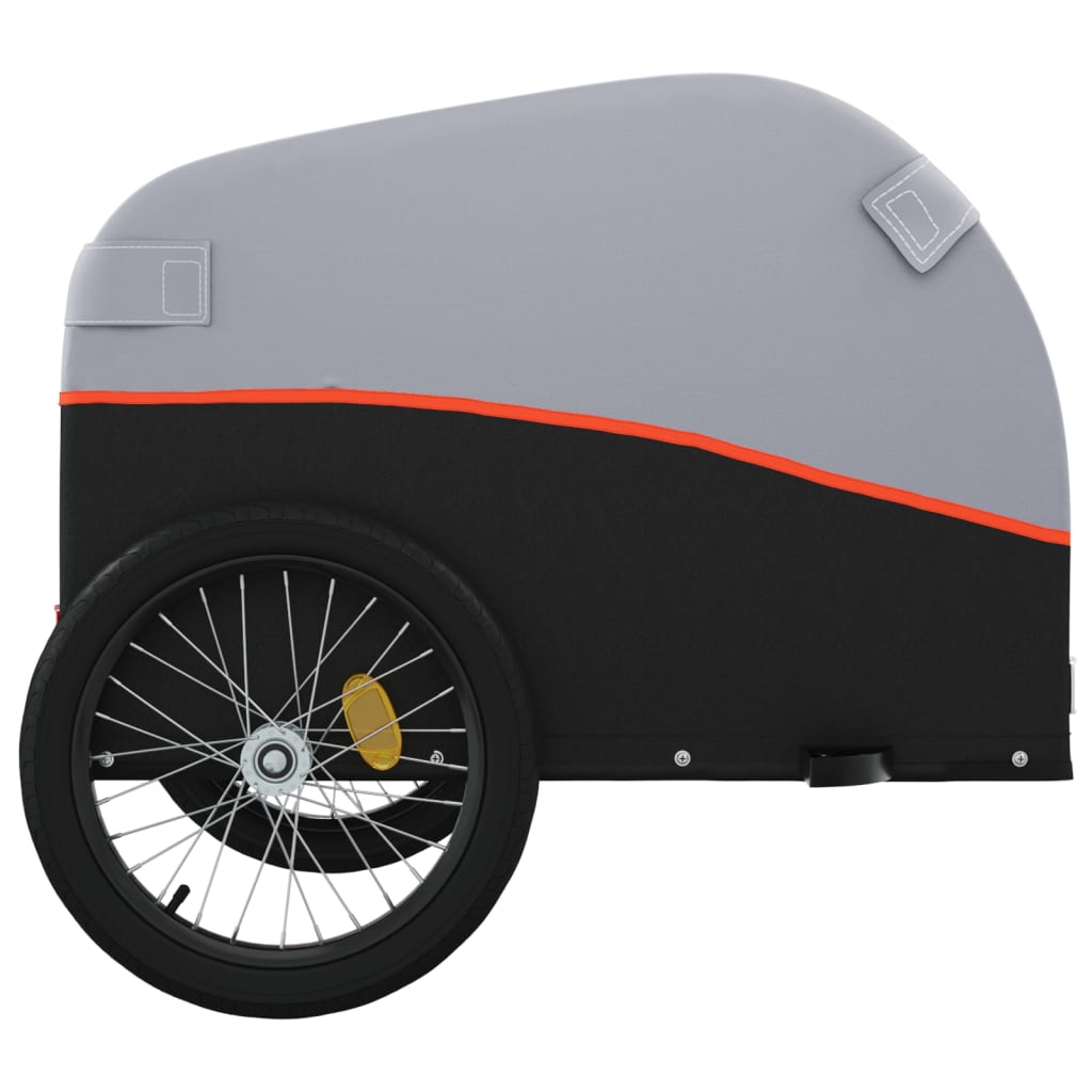 Cykeltrailer Sort og Orange 45 kg Jern