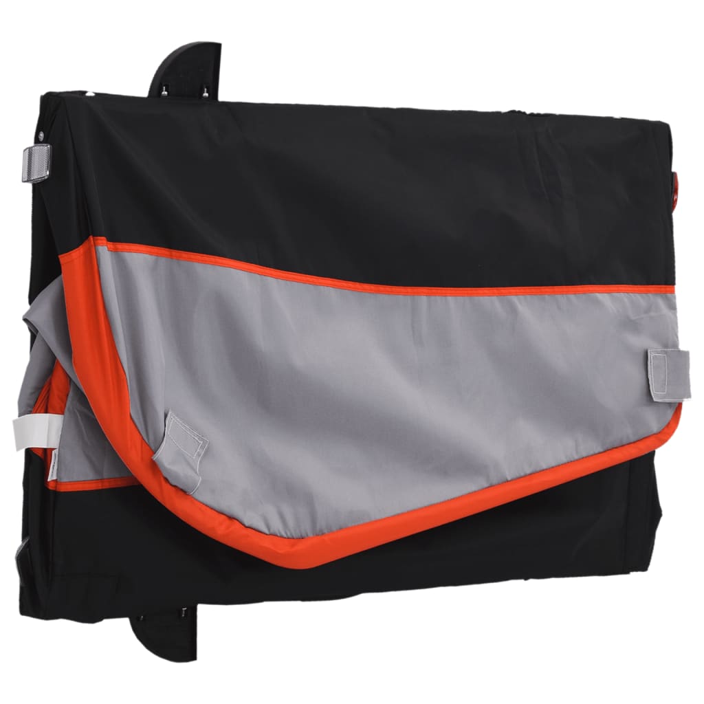 Cykeltrailer Sort og Orange 45 kg Jern