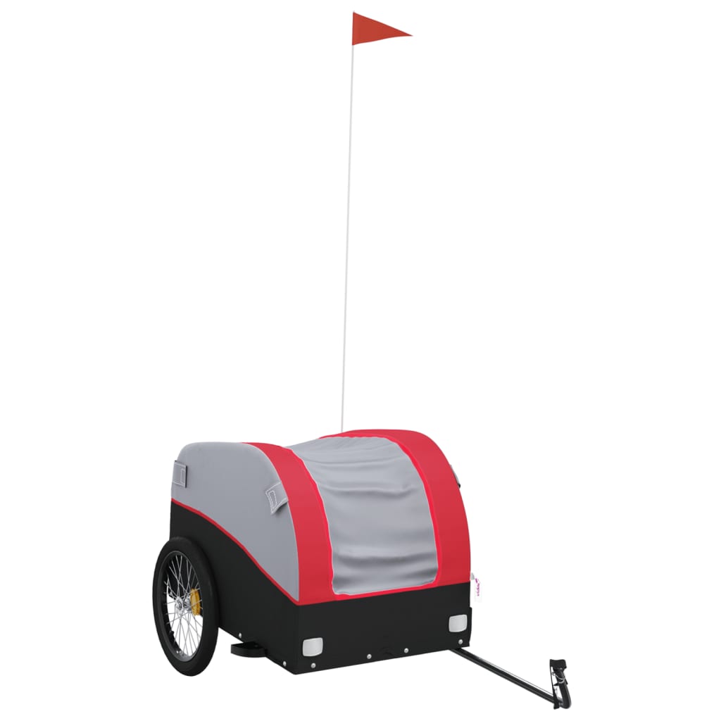 Cykeltrailer Sort og Rød 45 kg Jern