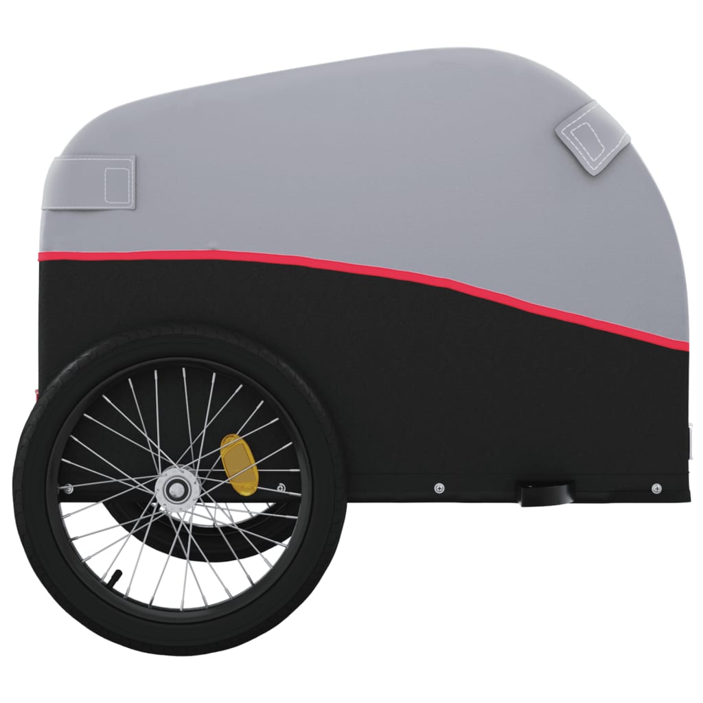 Cykeltrailer Sort og Rød 45 kg Jern