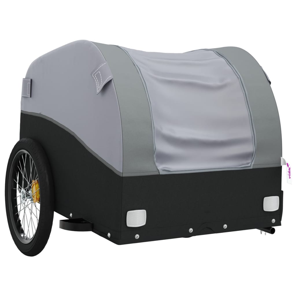 Cykeltrailer Sort og Grå 45 kg Jern
