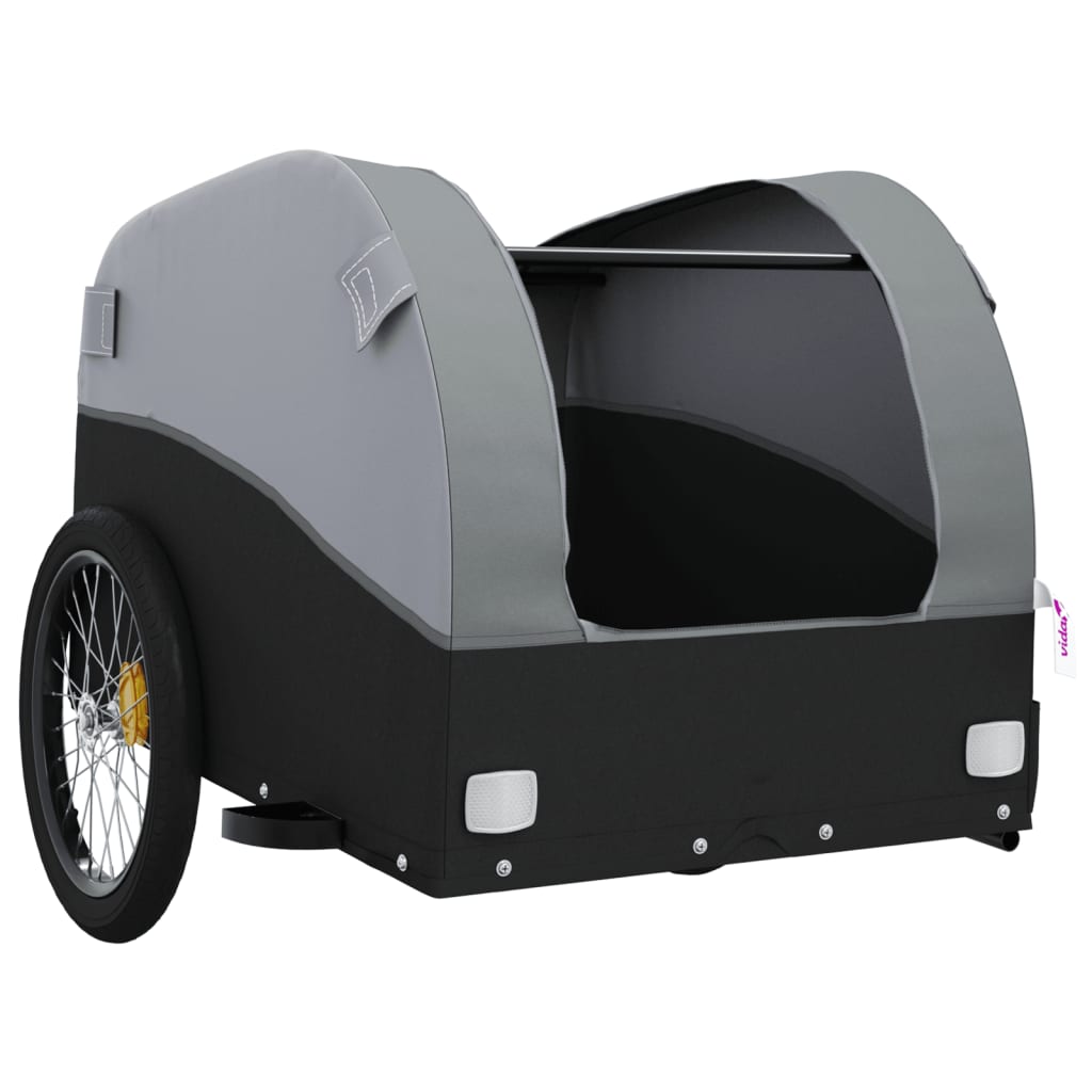 Cykeltrailer Sort og Grå 45 kg Jern