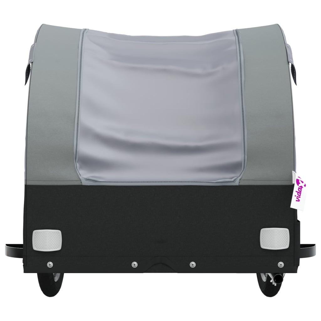 Cykeltrailer Sort og Grå 45 kg Jern