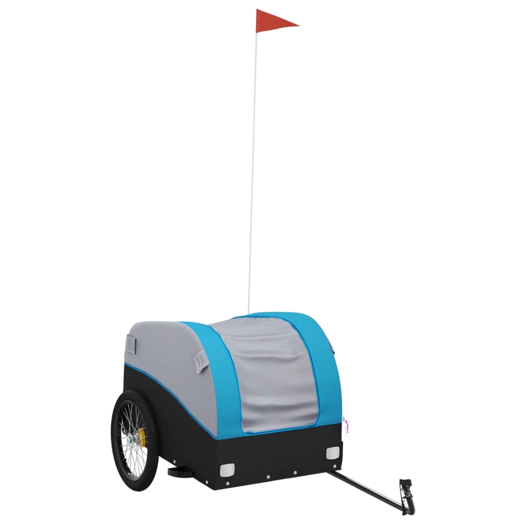 Cykeltrailer Sort og Blå 45 kg Jern