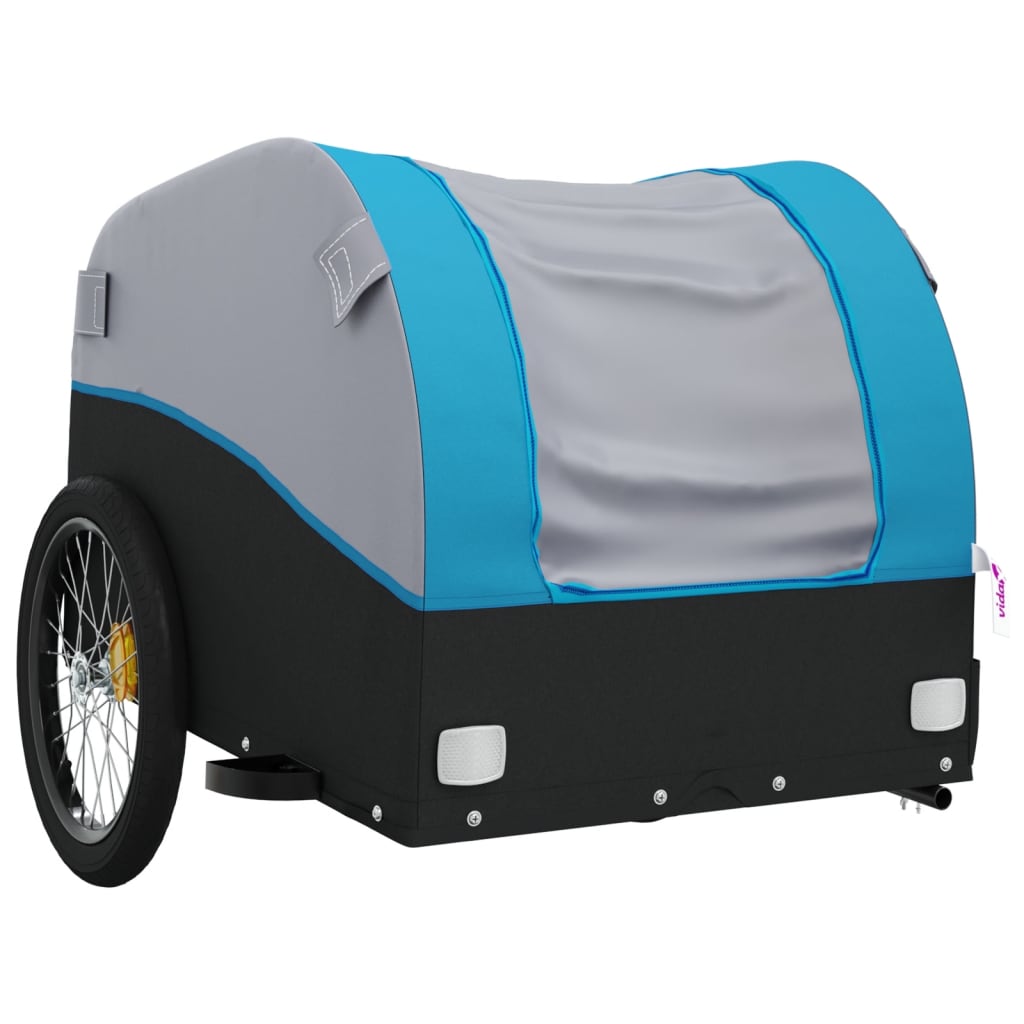 Cykeltrailer Sort og Blå 45 kg Jern