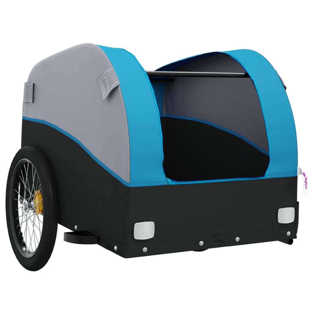 Cykeltrailer Sort og Blå 45 kg Jern