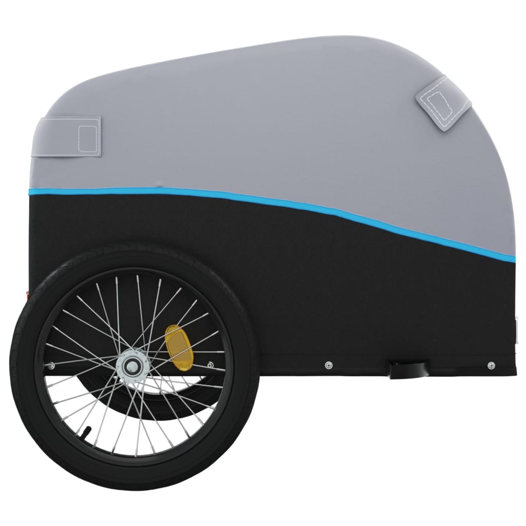 Cykeltrailer Sort og Blå 45 kg Jern