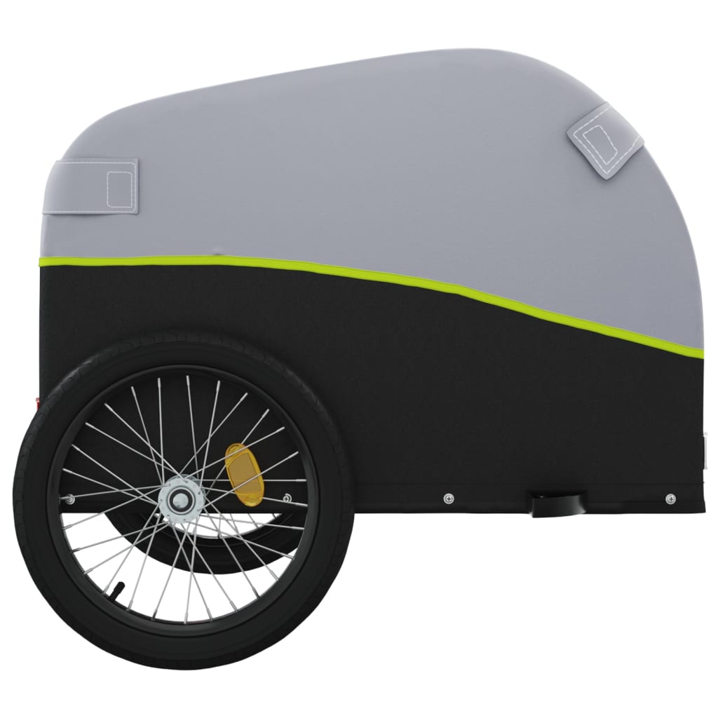Cykeltrailer Sort og Grøn 45 kg Jern