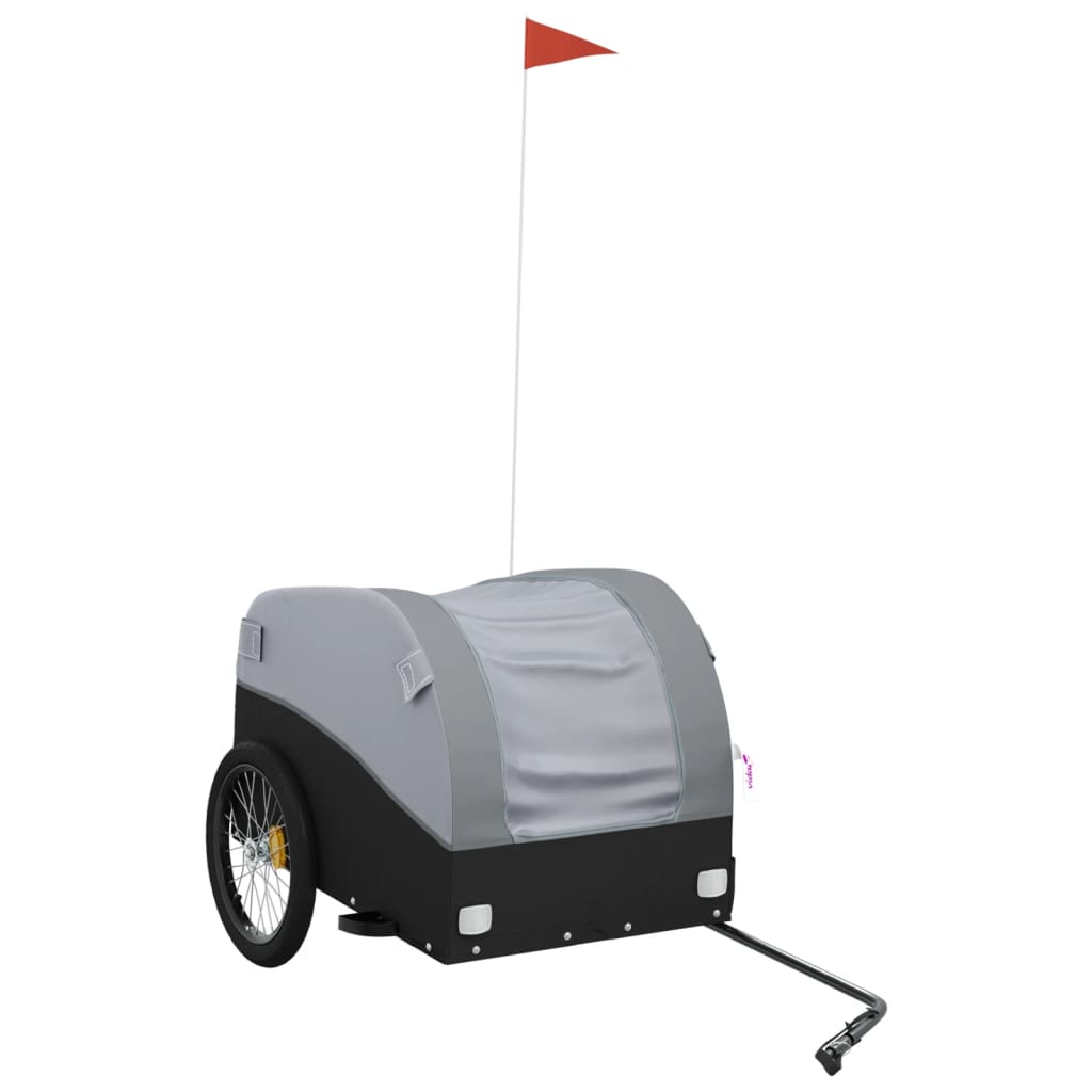 Cykeltrailer Sort og Grå 45 kg Jern