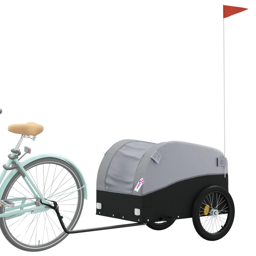Cykeltrailer Sort og Grå 45 kg Jern