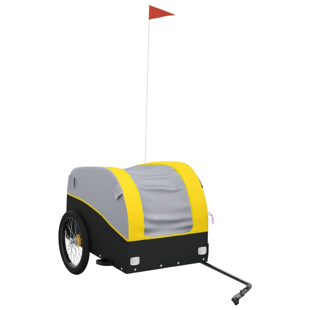 Cykeltrailer Sort og Gul 45 kg Jern