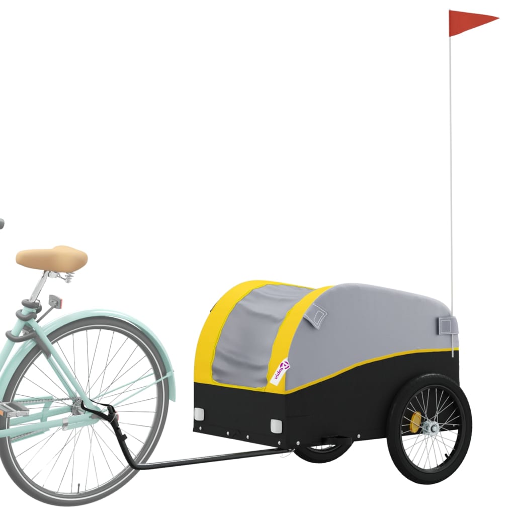 Cykeltrailer Sort og Gul 45 kg Jern