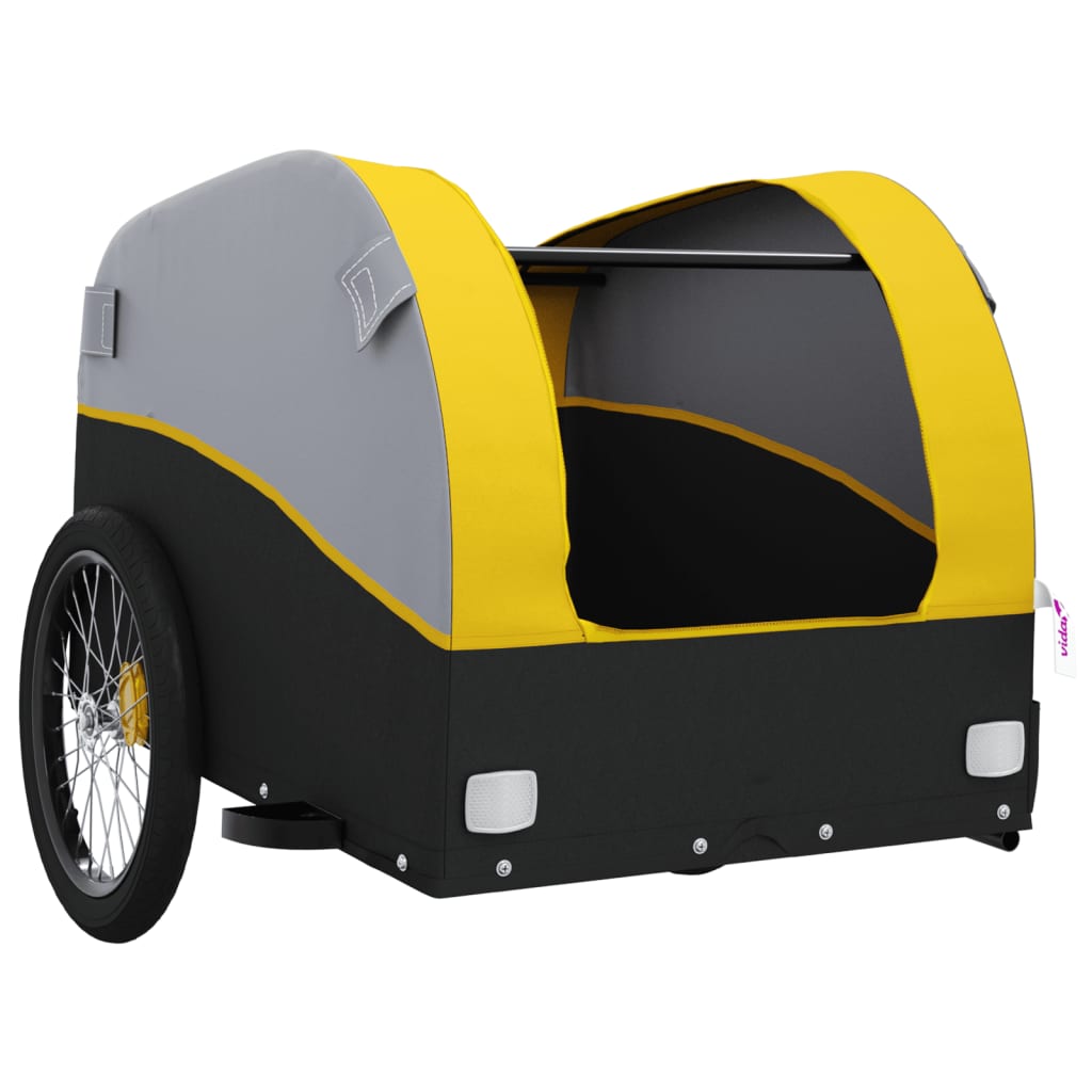 Cykeltrailer Sort og Gul 45 kg Jern