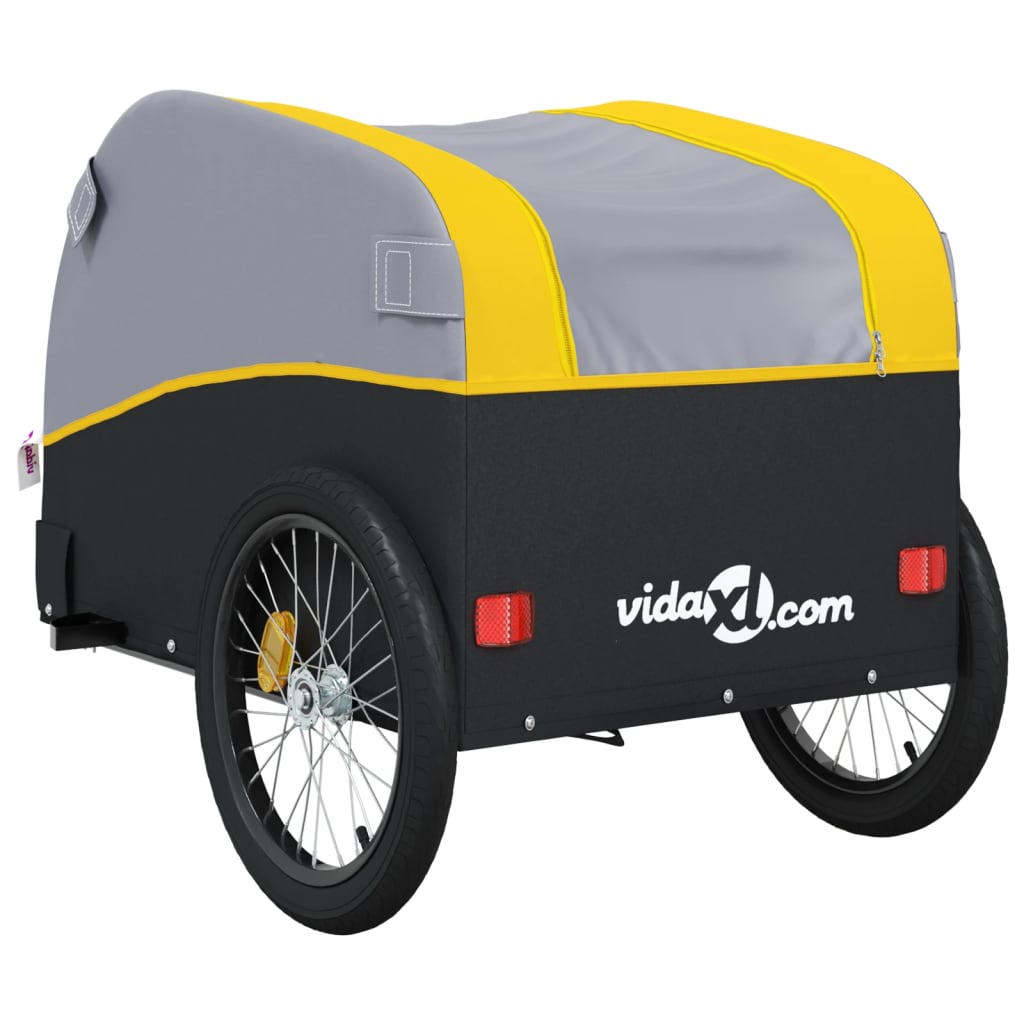 Cykeltrailer Sort og Gul 45 kg Jern