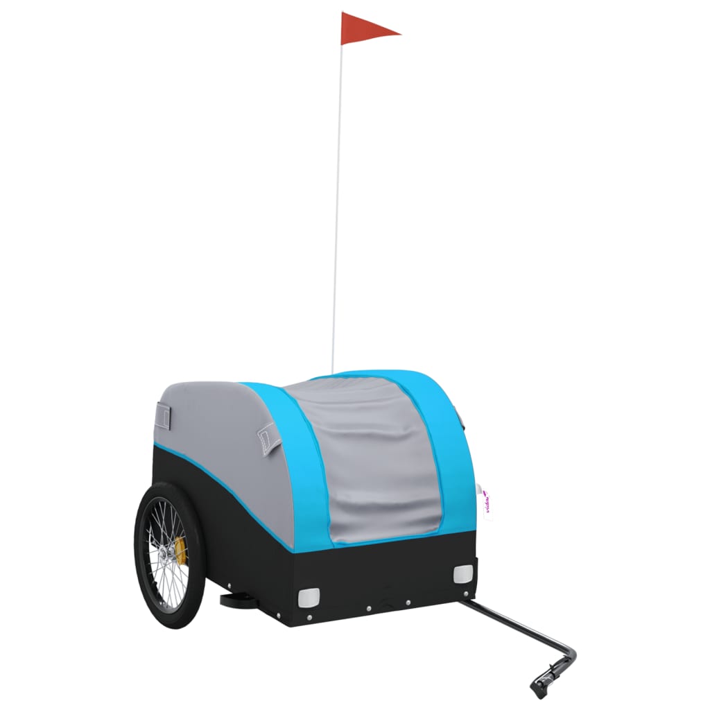 Cykeltrailer Sort og Blå 45 kg Jern