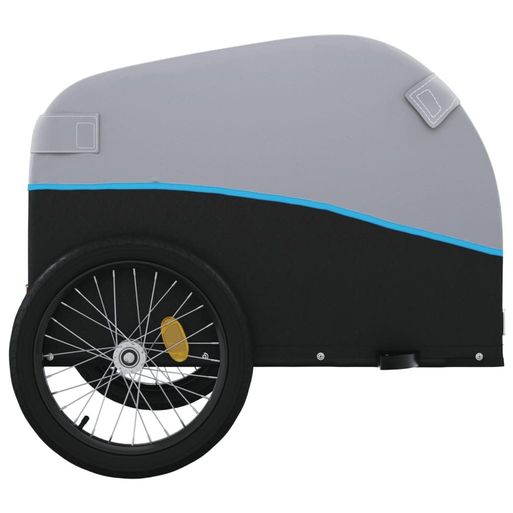Cykeltrailer Sort og Blå 45 kg Jern
