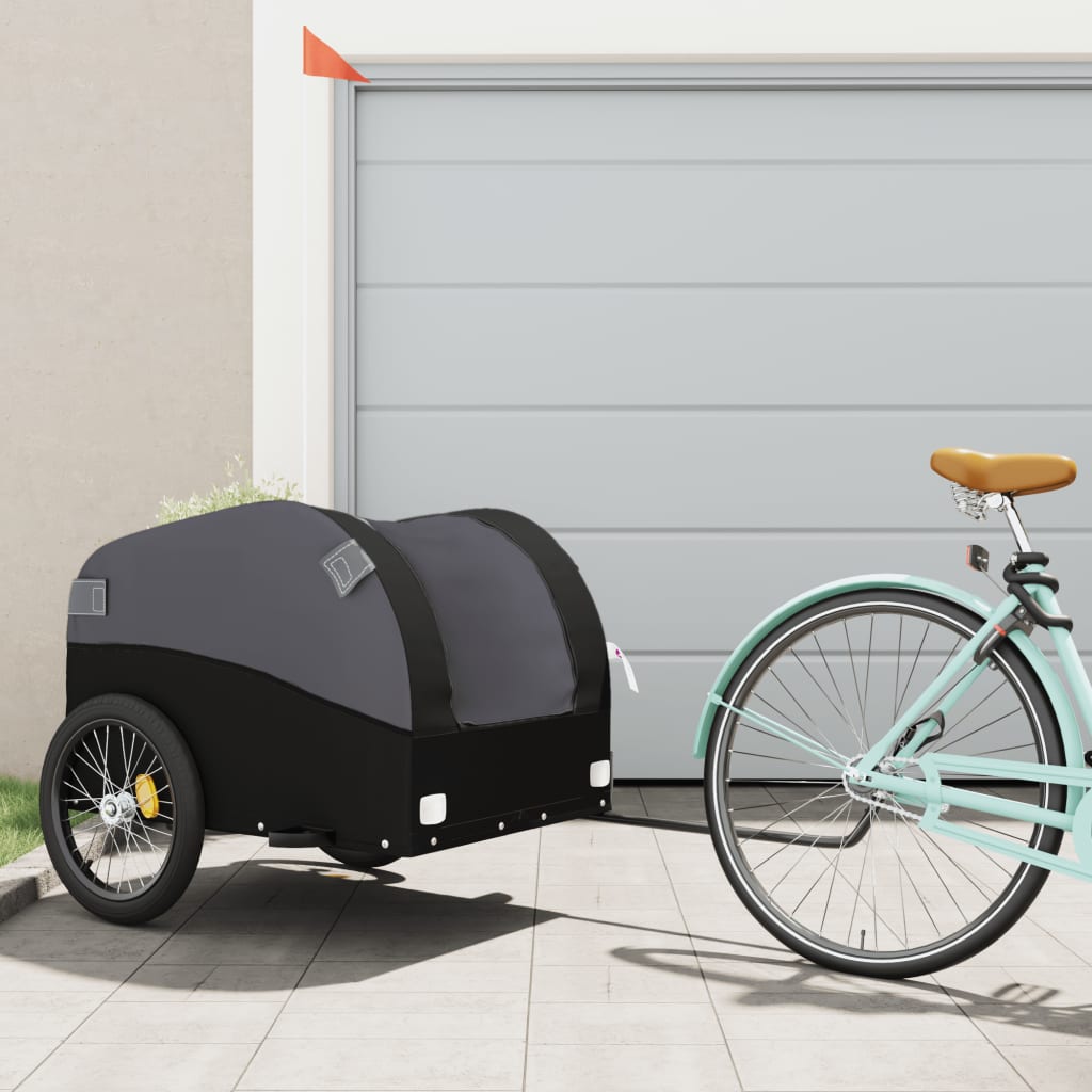 Cykeltrailer Sort 45 kg Jern