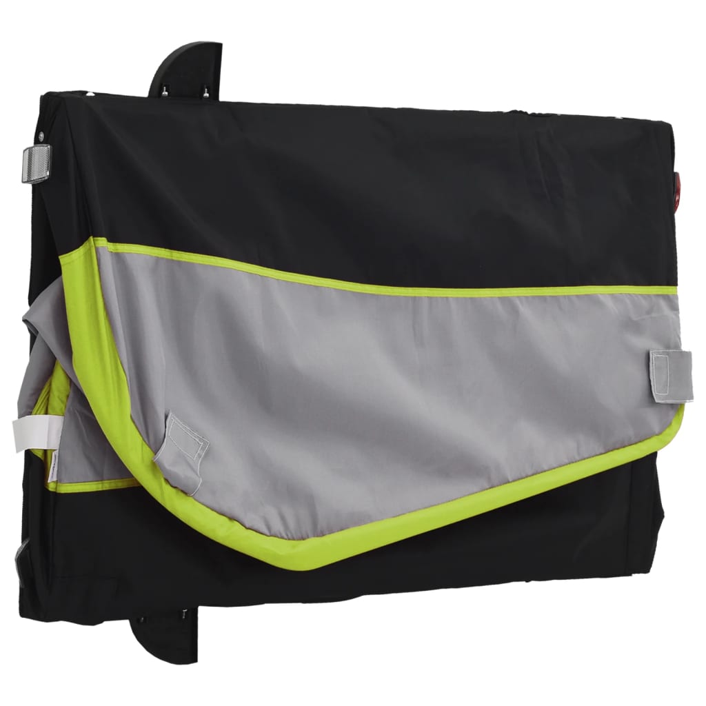 Cykeltrailer Sort og Grøn 45 kg Jern