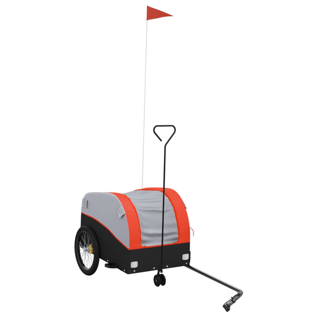 Cykeltrailer Sort og Orange 30 kg Jern