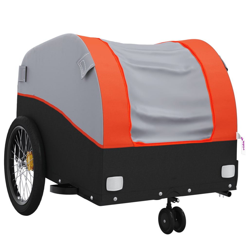 Cykeltrailer Sort og Orange 30 kg Jern